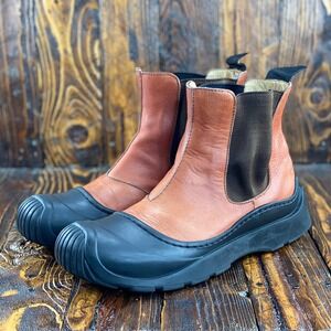 Premiata PR-1 Men's Leather Rubber Chelsea‎ Brown Boots Waterproof Size 10.5